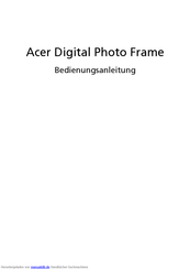Acer AF307 Bedienungsanleitung