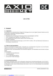 AXIOMET AX-C705 Anleitung