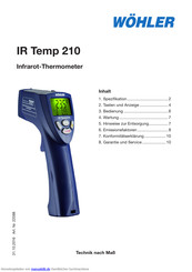 Wohler IR Temp 210 Bedienungsanleitung