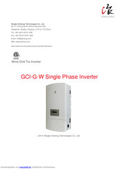 Ginlong GCI-G-W Bedienungsanleitung