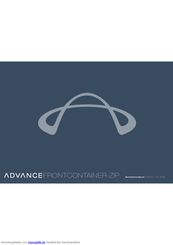 Advance Frontcontainer ZIP Betriebshandbuch
