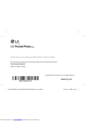 LG Pocket Photo Snap PC389P Kurzanleitung