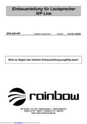 rainbow WP Line Einbauanleitung