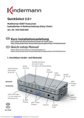 Kindermann QuickSelect 3.0+ Kurzinstallationsanleitung