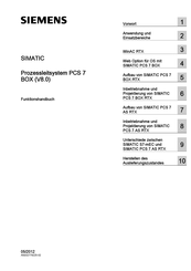 Siemens SIMATIC PCS 7 BOX Funktionshandbuch