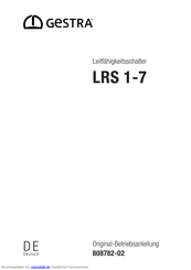GESTRA LRS 1-7 Betriebsanleitung