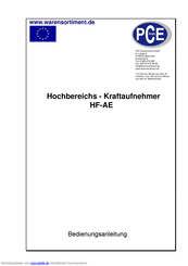 PCE Instruments HF-AE Bedienungsanleitung