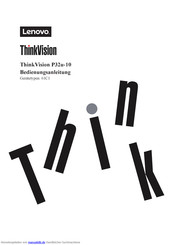 Lenovo ThinkVision P32u-10 Bedienungsanleitung