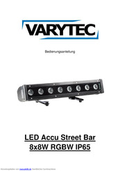 Varytec LED Accu Street Bar 8x8W RGBW IP65 Bedienungsanleitung