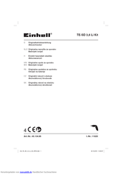 EINHELL TE-SD 3,6 Li Kit Originalbetriebsanleitung