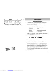 Kranzle 2 + 2 Beschreibung