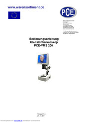 PCE Instruments PCE-VMS 200 Bedienungsanleitung