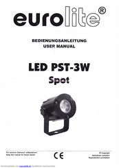 EuroLite LED PST-3W Spot Bedienungsanleitung