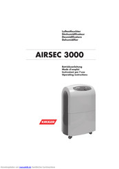 Kruger AIRSEC 3000 Betriebsanleitung