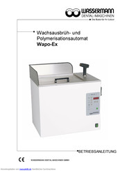 Wassermann Dental-Maschinen Wapo-Ex Betriebsanleitung