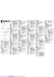 Konig SAS-WDB201 Bedienungsanleitung