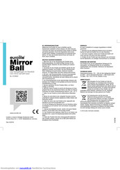 EuroLite Mirror Ball Set 20cm Bedienungsanleitung