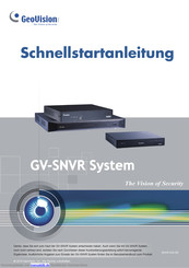 GeoVision GV-SNVR1611 Schnellstartanleitung