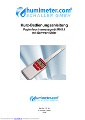 humimeter.com RH5.1 Kurzbedienungsanleitung