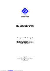 REMO-HSE HV-Voltmeter 210S Bedienungsanleitung