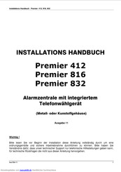 Texecom Premier 816 Installations-Handbuch