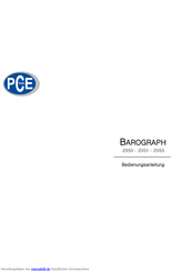 PCE Instruments BARIGO 2051 Bedienungsanleitung