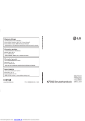 LG KF750 Benutzerhandbuch