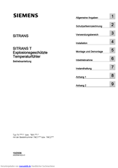 Siemens SITRANS T Betriebsanleitung