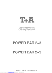 T+A POWER BAR 2+5 Gebrauchsanweisung