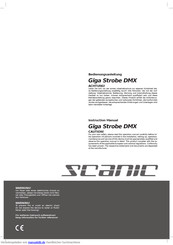 Scanic Giga Strobe DMX Bedienungsanleitung