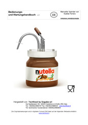 Techfood Nutella Ferrero Manueller Spender Bedienungshandbuch
