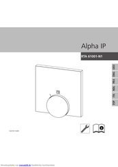 Alpha IP RTA 61001-N1 Anleitung