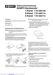 Somfy 7 781 999 709 Gebrauchsanweisung