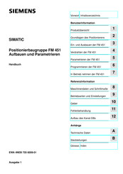 Siemens SIMATIC FM 451 Handbuch