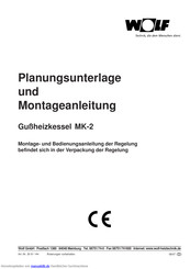 Wolf Gussheizkessel MK-2 Planungsunterlage Und Montageanleitung