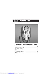 Dennerle OSMOSE PROFESSIONAL 190 Bedienungsanleitung