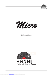 HANNL Micro Betriebsanleitung