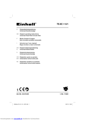 EINHELL TE-XC 110/1 Originalbetriebsanleitung