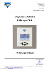 Vishay ESTAsym CPR Bedienungshandbuch