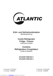Atlantic ATLKGK170W10A++ Betriebsanleitung