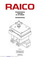 RAICO 298180 Betriebsanleitung