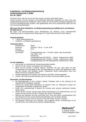 Heitronic 36437 Installations- Und Bedienungsanweisung