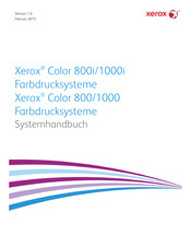 Xerox Color 800 Systemhandbuch