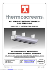 Thermoscreens HX2 DX Anleitung Zu Integration & Montage