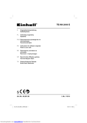 EINHELL TE-HA 2000 E Originalbetriebsanleitung