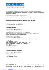 Casio TE-2400 Handbuch