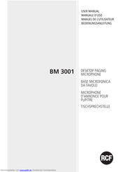 RCF BM 3001 Bedienungsanleitung