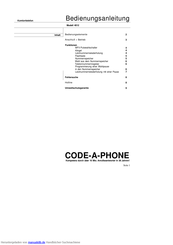 CODE-A-PHONE 4012 Bedienungsanleitung