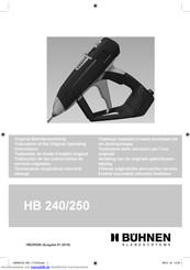 Buhnen HB 250 Original Bedienungsanleitung