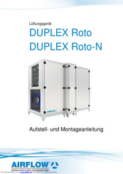 Airflow DUPLEX Roto 2500 Aufstell- Und Montageanleitung